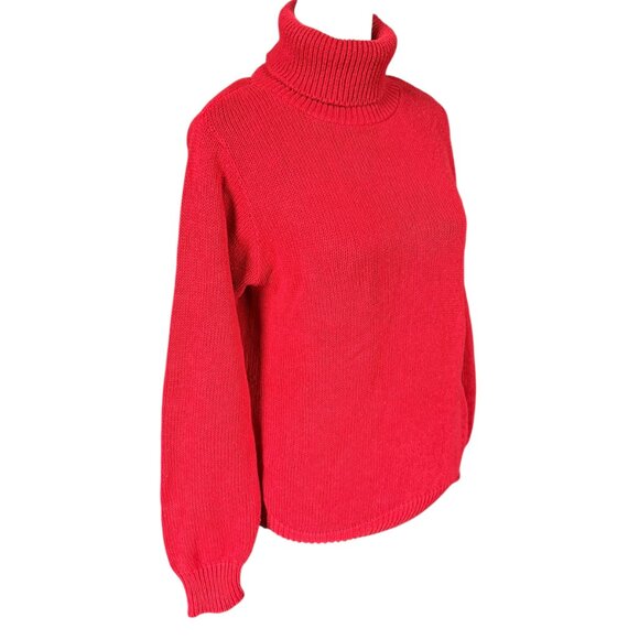 Cambridge red long sleeve pullover turtleneck sweater women's size medium - Picture 2 of 8